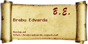 Brebu Edvarda névjegykártya
